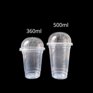 Set 50 Ly Nhựa Đáy Bằng, Ly Sinh Tố, Ly Trà Sữa Chất Liệu Nhựa PP Dung Tích 360ML 500ML 650ML 700ML