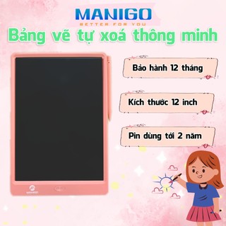 Bảng vẽ tự xóa Manigo KS0120 12 inch màn hình đa sắc công nghệ bảo vệ mắt bảo hành 1 đổi 1 trong 12 tháng