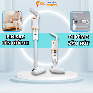 Máy Hút Bụi WIRELESS VACUUM CLEANER Lực Hút 7500PA Đi Kèm 2 Đầu Hút , Thiết Kế Không Dây, Hút Sạch Lông Tóc Bụi X477