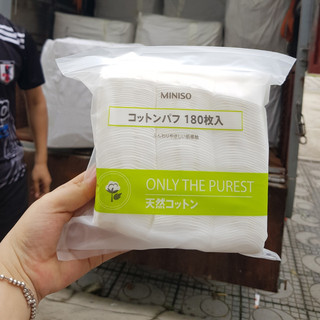 Combo bông tẩy trang Miniso 180 miếng, bông tẩy trang Japan Technology Miniso, bông tẩy trang 3 lớp siêu mềm