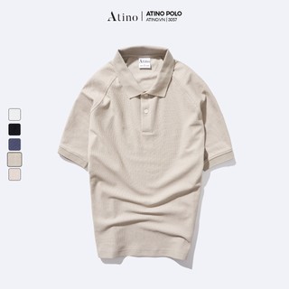 Áo Polo Nam Trơn Tay Raglan ATINO vải cá sấu Cotton thoáng mát trẻ trung chuẩn form regular PL5.3057