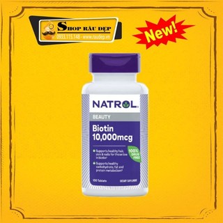 { MẪU MỚI } Biotin Natrol hỗ trợ ngăn ngừa rụng tóc và mọc tóc của Mỹ