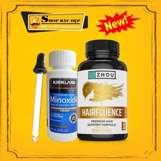 { MẪU MỚI } Combo -Hỗ Trợ Mọc Tóc Minoxidil 5% + Vitamin Tổng Hợp Hairfluence Mỹ