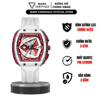 Đồng Hồ Nam Thể Thao Chính Hãng Mark Fairwhale FW009 Máy Pin Size 45mm Chống Nước 30m Dây Đeo Silicone Cá Tính