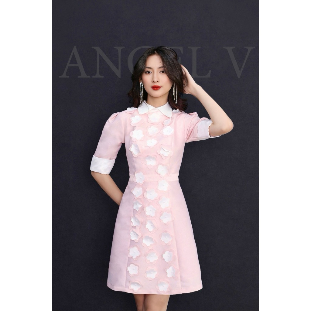 Đầm hoa tiểu thư thanh lịch - Angel V