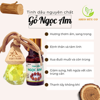 Tinh dầu treo xe ô tô hương gỗ ngọc am chiết xuất thiên nhiên không mùi công nghiệp Areo