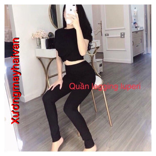 HV - Quần legging trơn luperi nâng mông tôn dáng thon gọn vòng eo