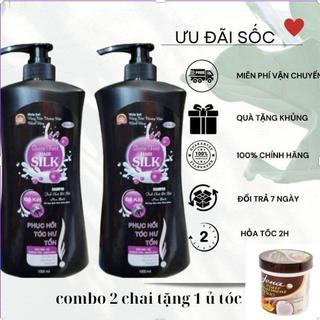 Combo 2 chai Bồ Kết Silk Tặng Kèm 1 Ủ Tóc