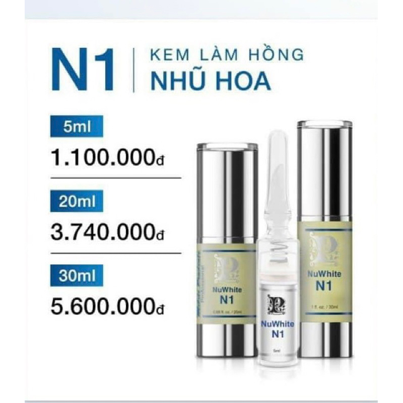 Kem làm hồng nhũ hoa Nuwhite N1 20ml - Mibiti Prudente chính hãng Mỹ