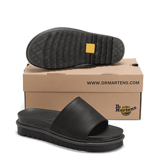 Dép quai ngang doctor martens thái lan da bò cao cấp full hộp đế cao 5cm DA1