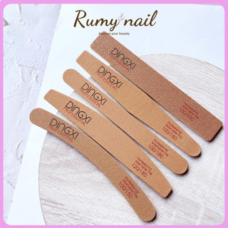 Dũa móng tay Dingxi nhám da bò nâu vàng - Dũa móng nail loại dày