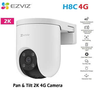 Camera ezviz dùng sim 4g h8c 3mp, cảnh báo ai, đàm thoại 2 chiều, có màu ban đêm - hàng chính hãng