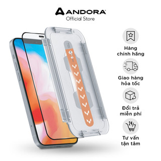 Kính cường lực cao cấp Andora Peak-kit chống nhìn trộm có khung tự dán tại nhà cho iPhone 12/ iPhone 13 Series