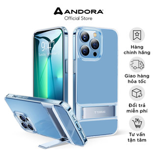 Ốp lưng chính hãng Torras MoonClimber mặt lưng trong suốt cho IPhone 12/13 Series kèm chân kế kim loại kê điện thoại