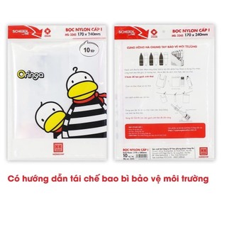 Tập 10 chiếc bọc vở ô ly Hồng Hà-Bọc nilon cấp 1