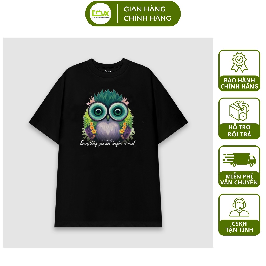 T shirt Local brand/Áo Thun in hình chim cú/Áo thun phom rộng nữ/Áo thun thời trang nữ/Áo thun nữ/áo