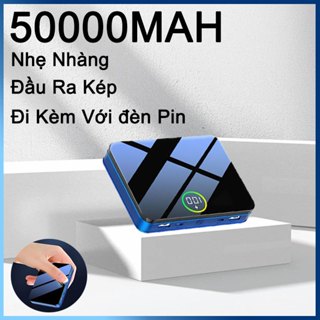 Pin sạc dự phòng mini 50000Mah pin màn hình kỹ thuật số cầm tay siêu mỏng đầu ra kép đầu vào kép