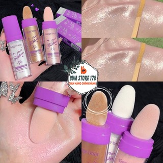 Phấn highlight bắt sáng gege ribbon ba màu tùy chọn, phấn nhũ kim tuyến lấp lánh giúp làn da trở nên sáng bóng rạng ngời