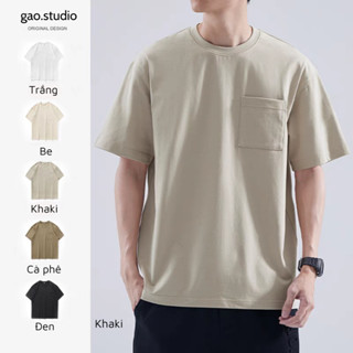 Áo thun nam nữ cổ tròn tay lỡ vải cotton mềm áo cộc tay unisex basic form rộng kiểu dáng trẻ trung năng động