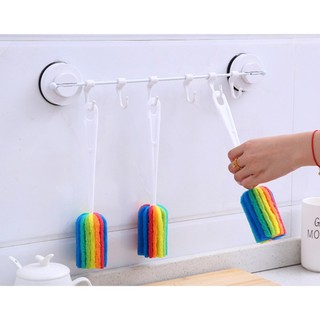 Cọ cốc 7 màu rửa ly chén sạch sẽ