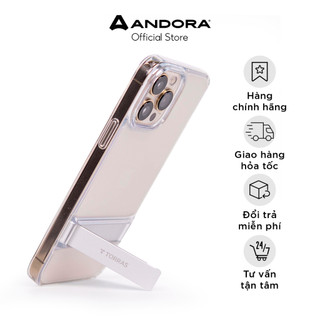 Ốp lưng chính hãng Torras Upro Clear Case trong suốt cho IPhone 14 Series kèm chân đế kim loại kê điện thoại