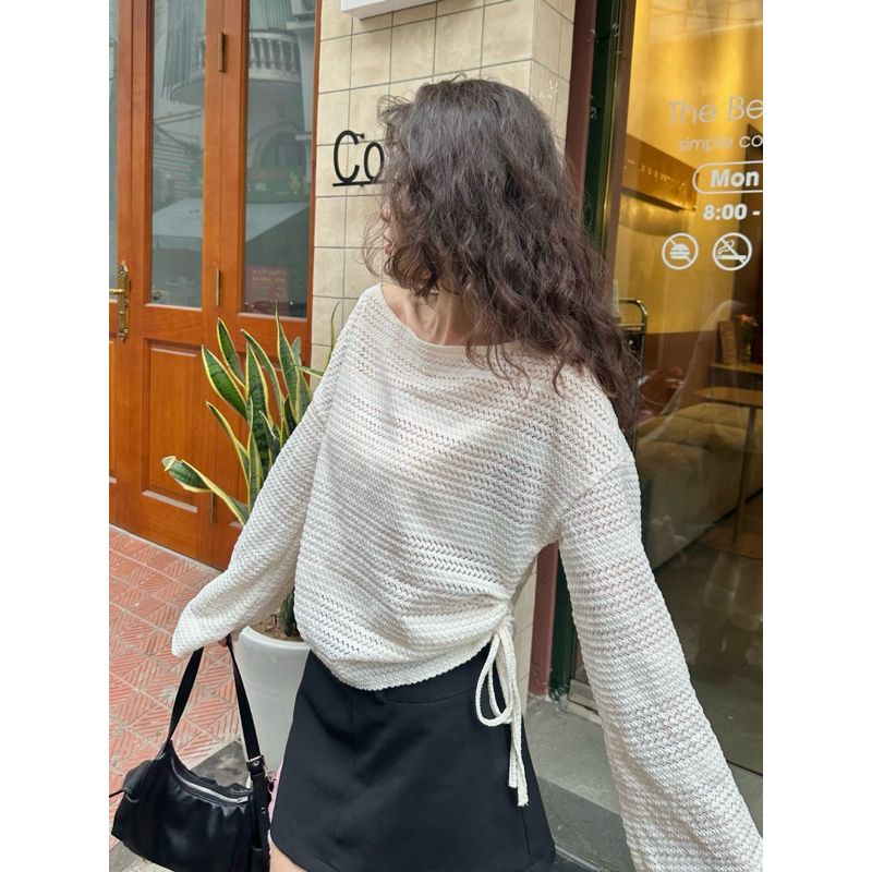 Dóra the label - Áo len lỗ Joey (màu kem sáng) | BigBuy360 - bigbuy360.vn