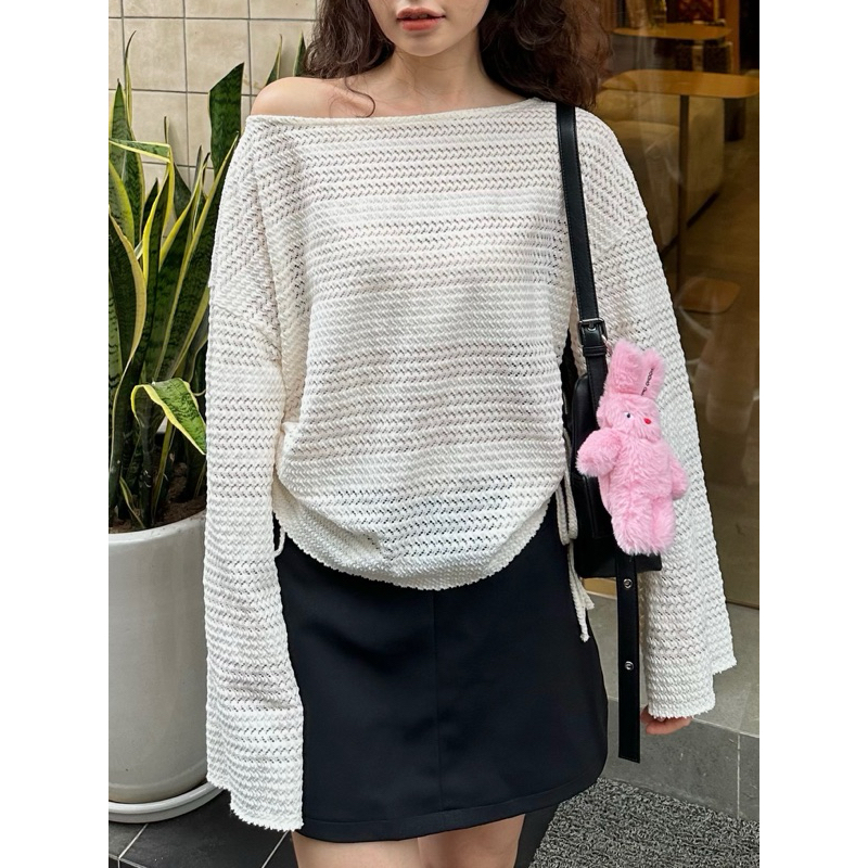 Dóra the label - Áo len lỗ Joey (màu kem sáng) | BigBuy360 - bigbuy360.vn