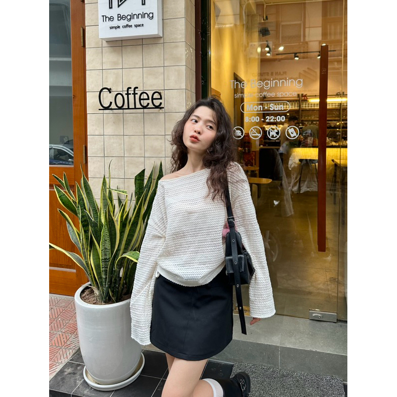 Dóra the label - Áo len lỗ Joey (màu kem sáng) | BigBuy360 - bigbuy360.vn