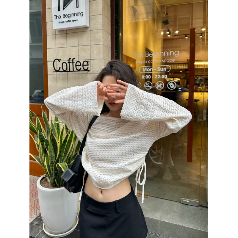 Dóra the label - Áo len lỗ Joey (màu kem sáng) | BigBuy360 - bigbuy360.vn
