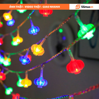 Dây đèn LED lồng đèn mini nhiều màu có chớp nháy trang trí Tết Năm mới