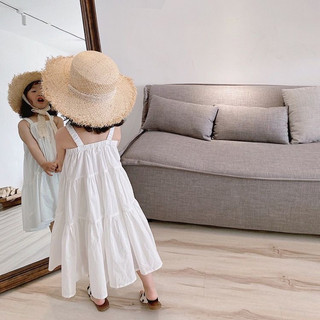 Váy maxi 2 dây cho bé gái thời trang Quảng Châu 2024,Váy maxi tầng mát mẻ cho bé gái Mon’s boutique