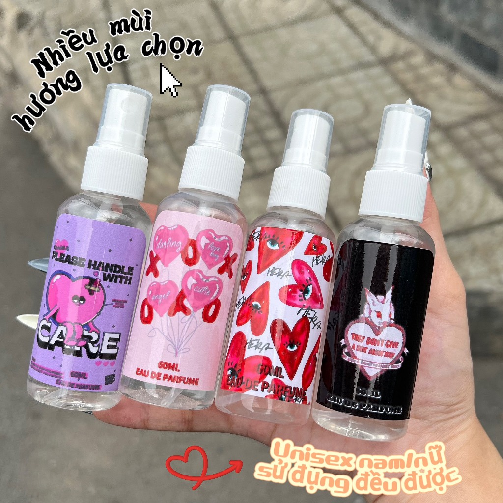 NƯỚC HOA 60ML - NHIỀU MÙI HƯƠNG LỰA CHỌN - LƯU HƯƠNG 4 - 9 TIẾNG CHAI THIẾT KẾ SANG TRỌNG