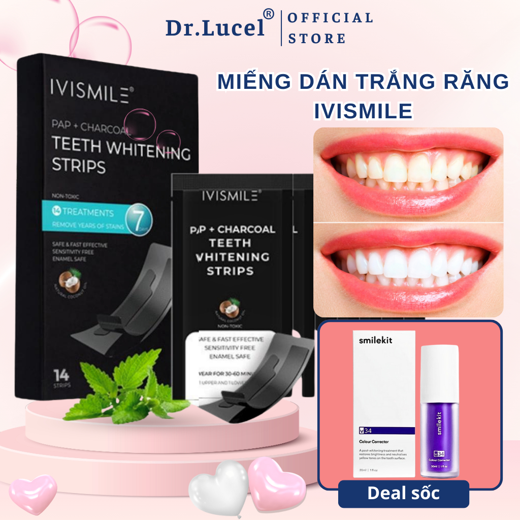 Miếng dán trắng răng DRY WHITENING UNISMILE - Dán trắng răng an toàn, không gây ê buốt hay bào mòn răng - 14 miếng/hộp