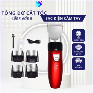 Tông đơ cắt tóc - tăng đơ cắt tóc kèm phụ kiện dùng pin sạc rời tiện lợi