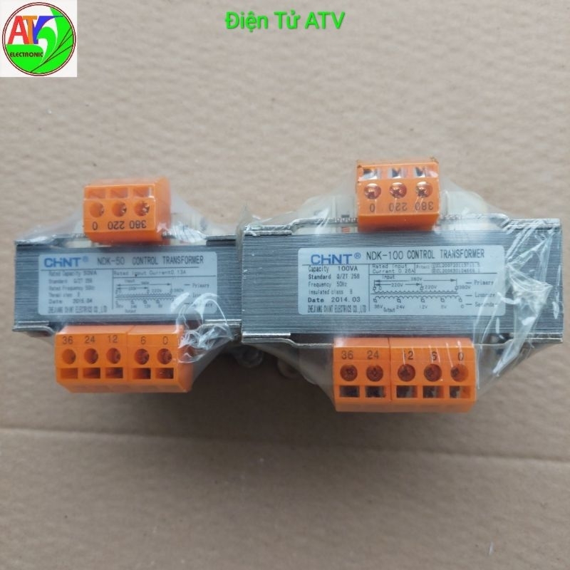 Biến áp cách ly Shint 220V 380V ra 36V 24V 12V 6V 0V AC loại NDK- 50VA NDK-100VA chính hãng