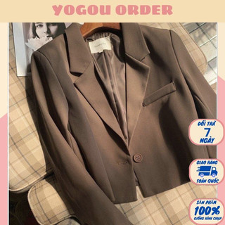 Áo Vest Quảng Châu cao cấp dáng ngắn tay dài hai lớp lót có đệm vai- Yogou Order