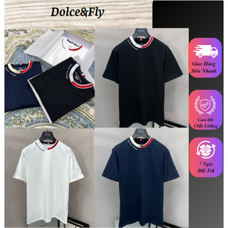 Áo Phông Thời Trang Nam Nữ Tom My Hoạ Tiết Sọc Bo Cổ Chữ Thêu Siêu Nét- Áo Phông Thời Trang Nam Nữ Tom My Hoạ Tiết Sọc B
