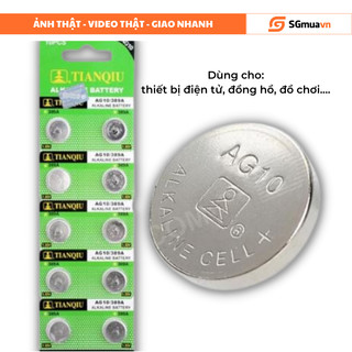 Pin ag10/ lr1130 dùng cho remote, đồ điện tử, đèn nến, đồ chơi