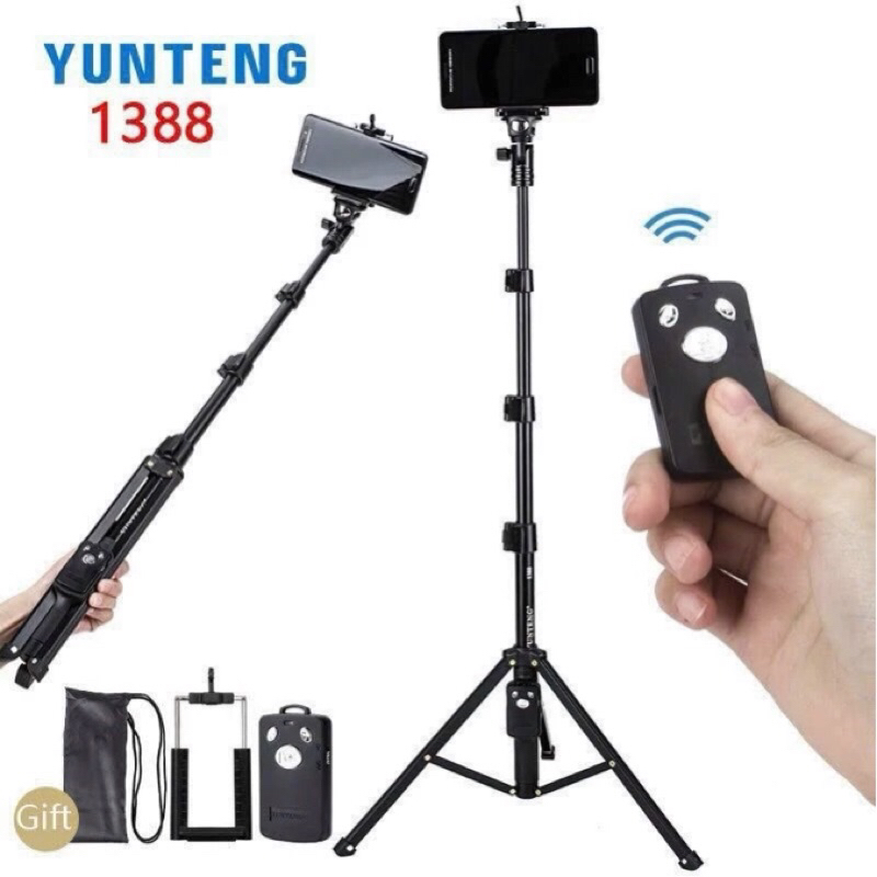 Gậy chụp ảnh 3 chân có điều khiển bluetooth chắc chắn tiện lợi cao 1m3