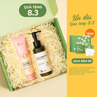 Combo Sữa Dưỡng Thể Và Kem Dưỡng Da Tay Trà Đào Cỏ mềm Homelab 500g - Hộp Quà Tặng Bạn Gái Mẹ Cô Giáo 8/3