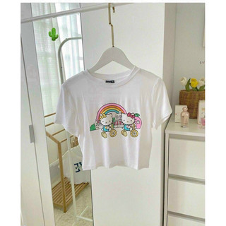 Áo croptop in chú mèo méo meo mèo meo me2