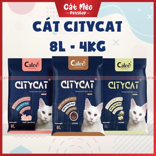 Cát citycat 8l 4kg khử mùi vón siêu nhanh - cát mèo giá rẻ