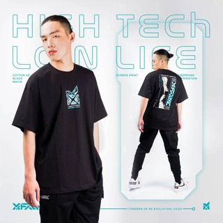 XFIRE "HIGH TECH - LOW LIFE" TSHIRT IN BLACK
