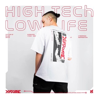 XFIRE "HIGH TECH - LOW LIFE" TSHIRT IN WHITE