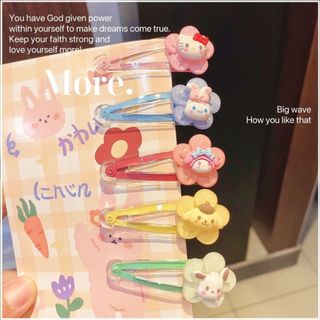 Kẹp tóc hình hoa/ cún kuromi yugui dễ thương