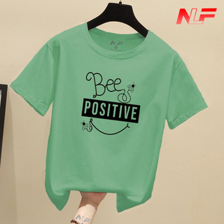 Áo Thun Nữ Tay Ngắn Form Rộng Bee Possitive AT-057 - Trending Xu Hướng - NLF Unisex Fashion