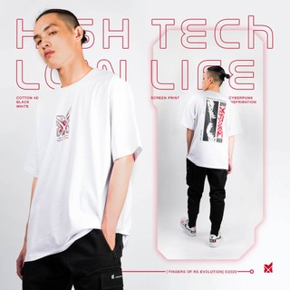 XFIRE "HIGH TECH - LOW LIFE" TSHIRT IN WHITE