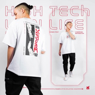 XFIRE "HIGH TECH - LOW LIFE" TSHIRT IN WHITE