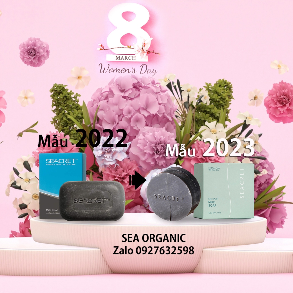XÀ PHÒNG BÙN KHOÁNG MUD SOAP VÀ MUỐI BIỂN CHẾT SEACRET