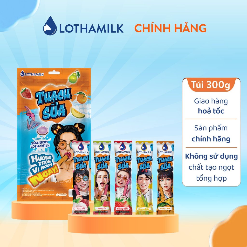 Thạch Sữa Lothamilk thùng 160x30g